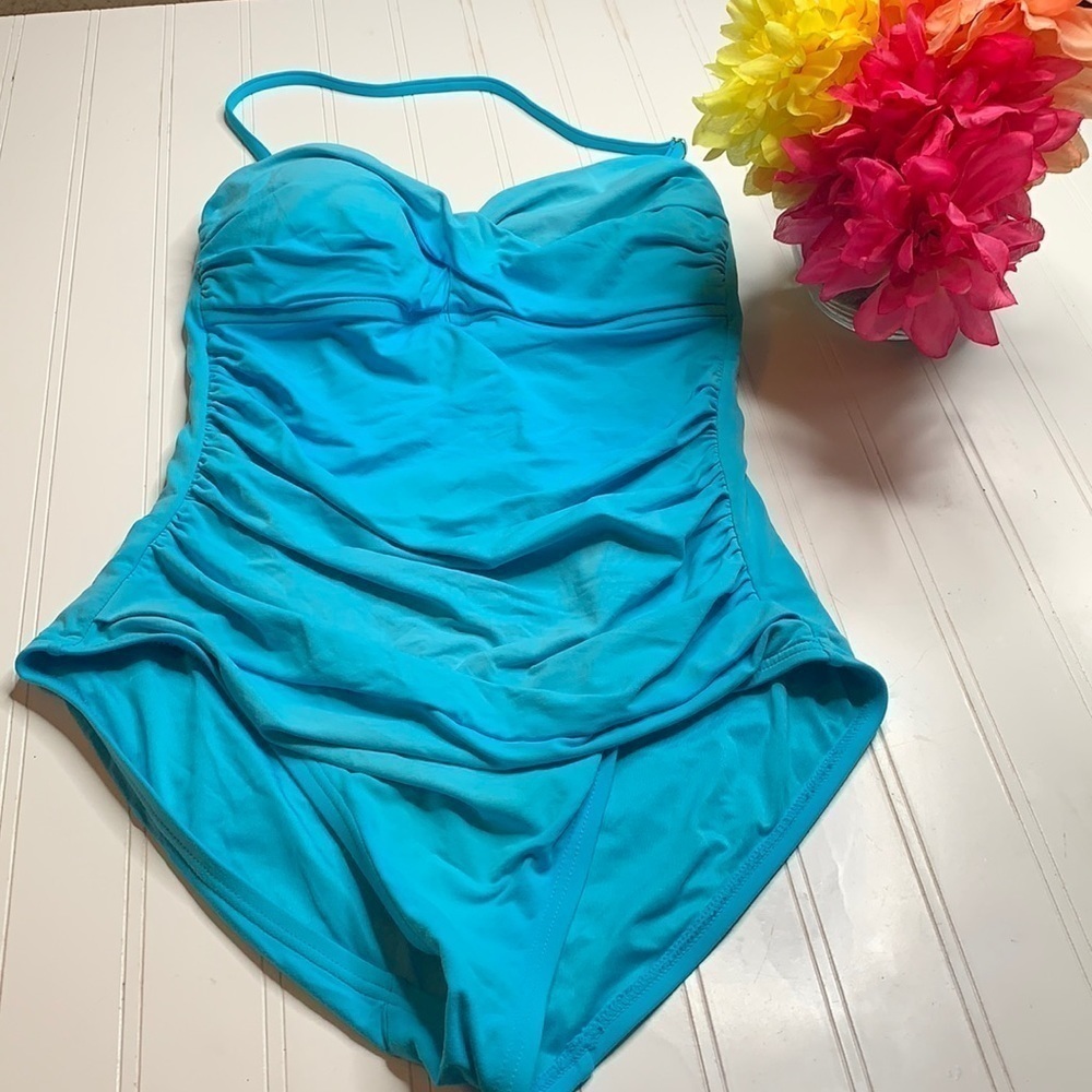 Anne Cole Blue One Piece Bikini - Sz S SW2010